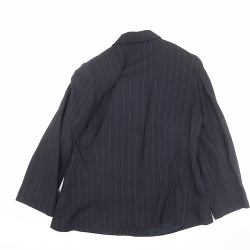 Viyella Women's Black Pinstripe Suit Jacket, Size 14
