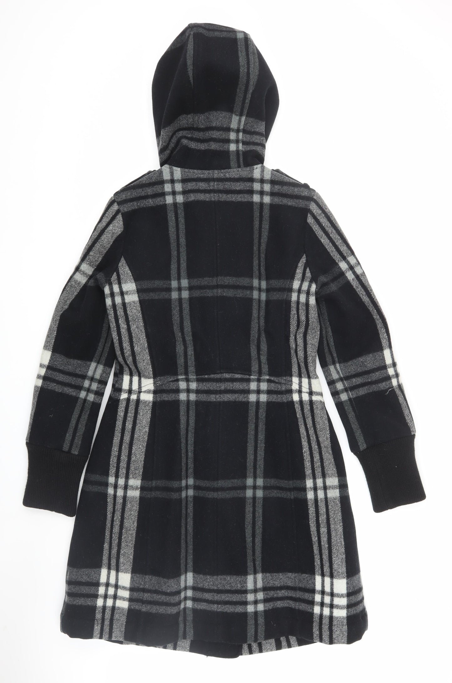 Firetrap Women's Black Wool Duffle Coat, Size S, Winter