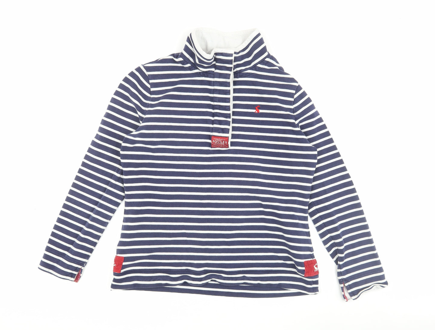 Joules Women's Blue Striped Pullover Sweatshirt