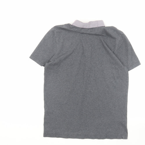 Ted Baker Men's Grey Polo Shirt Medium Short Sleeve