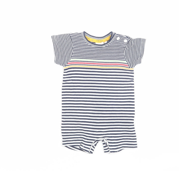Jasper Conran Unisex Baby Blue Striped Babygrow 0-3 Months