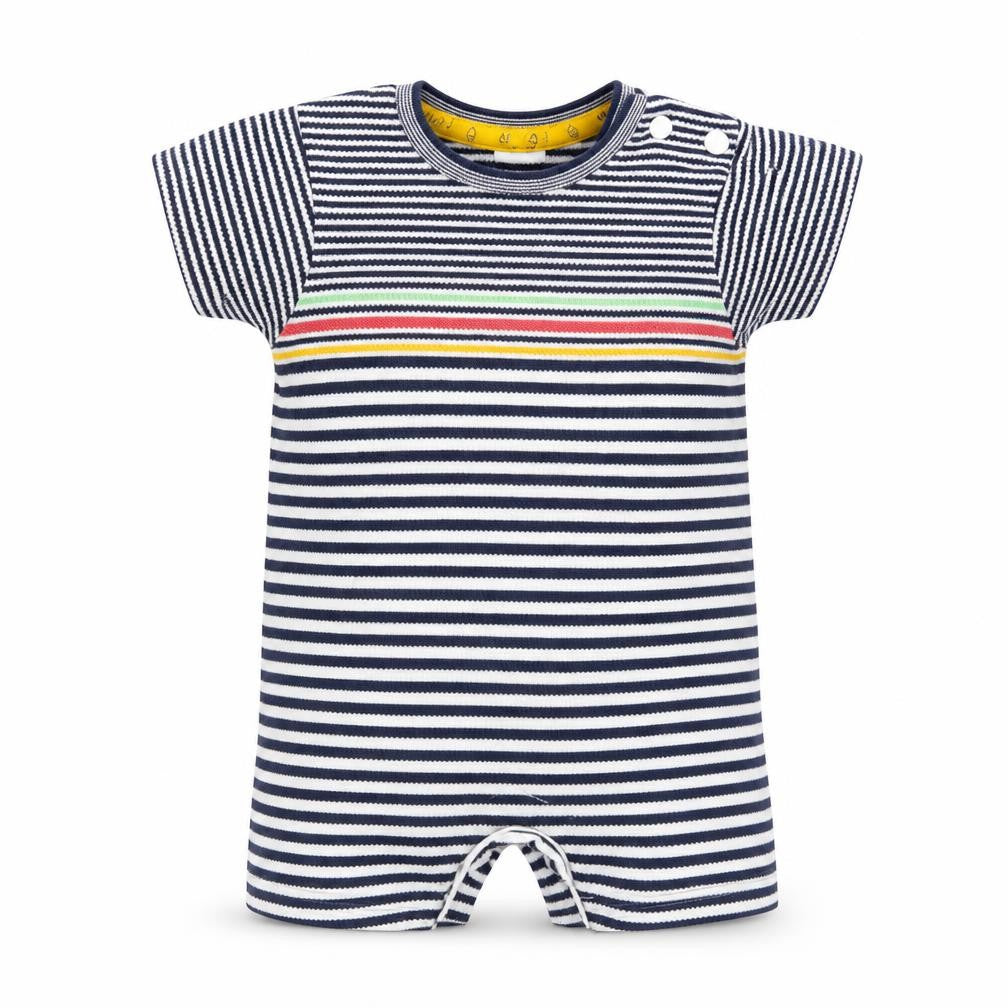 Jasper Conran Unisex Baby Blue Striped Babygrow 0-3 Months