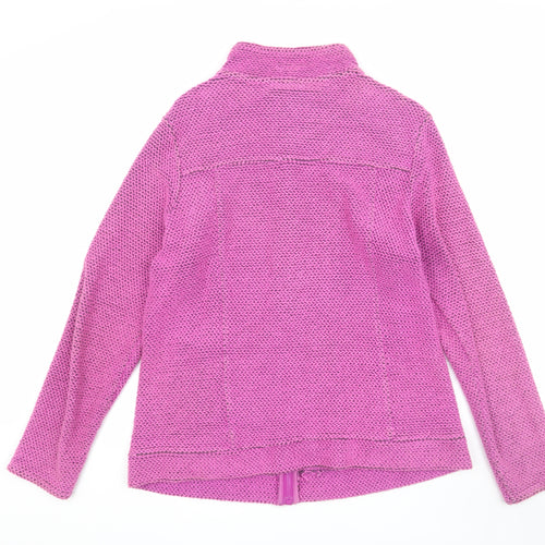 Weird Fish Women's Pink Knit Jacket Size 14