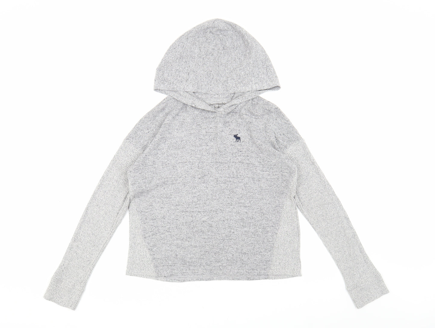 Abercrombie & Fitch Girls Grey Pullover Hoodie, Size 13-14