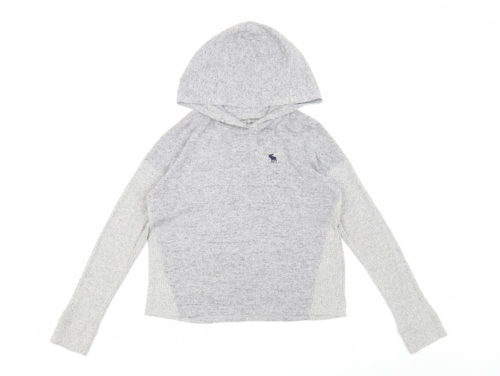 Abercrombie & Fitch Girls Grey Pullover Hoodie, Size 13-14