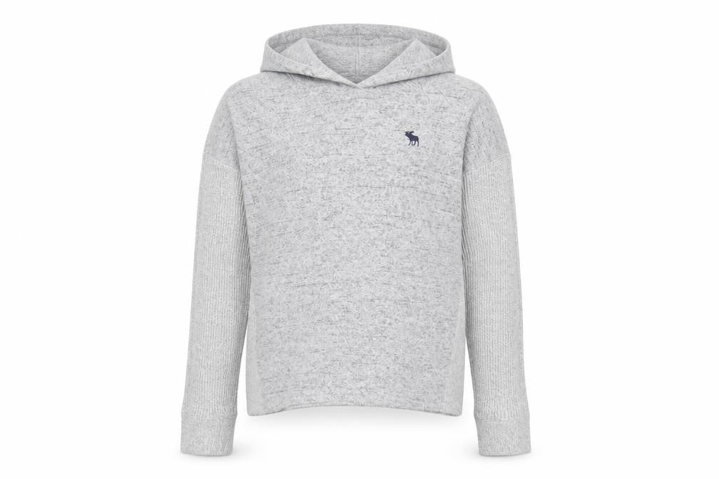 Abercrombie & Fitch Girls Grey Pullover Hoodie, Size 13-14