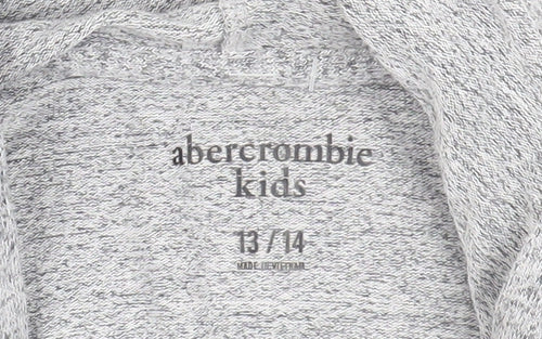Abercrombie & Fitch Girls Grey Pullover Hoodie, Size 13-14