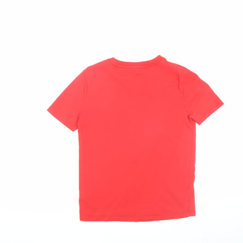 Tommy Hilfiger Boys Red T-Shirt M Short Sleeve Basic Logo