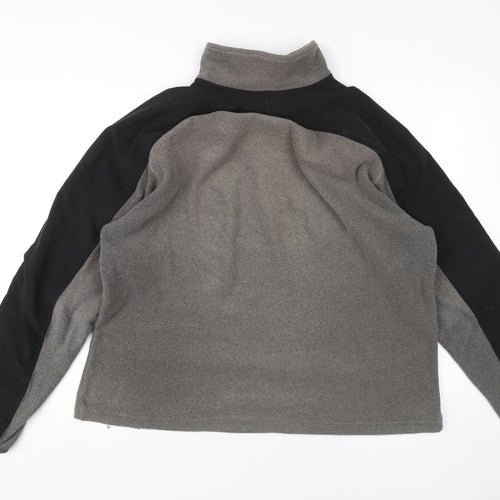 The North Face Men's Grey 1/4 Zip Sweatshirt L