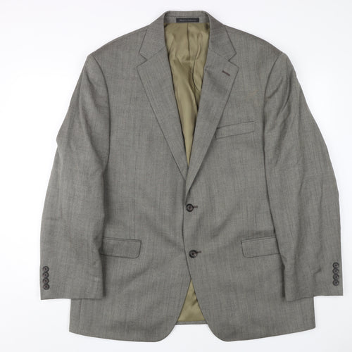 Lauren Ralph Lauren Men's Grey Blazer 44 Regular Wool