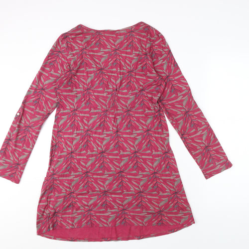 White Stuff Women's Pink Geometric Shift Dress Size 10