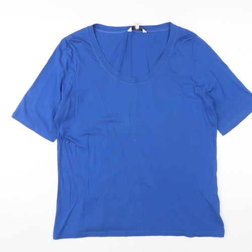 Jasper Conran Women's Blue Basic T-Shirt Size 16