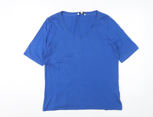 Jasper Conran Women's Blue Basic T-Shirt Size 16