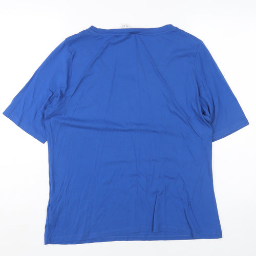 Jasper Conran Women's Blue Basic T-Shirt Size 16