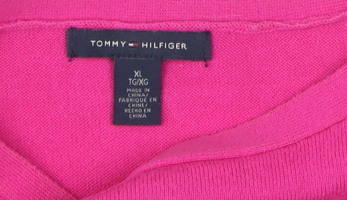 Tommy Hilfiger Women's Pink Pullover XL Jumper