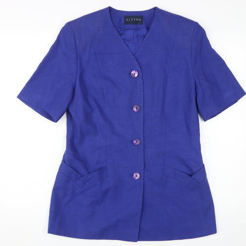 Alexon Women's Blue Mid-Length Blazer, Size 12