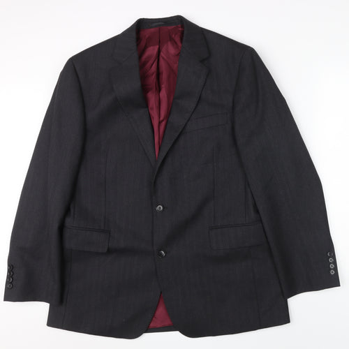 Austin Reed Men's 44R Black Wool Suit Jacket