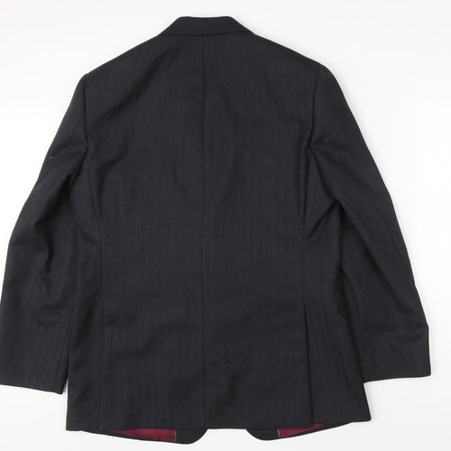 Austin Reed Men's 44R Black Wool Suit Jacket