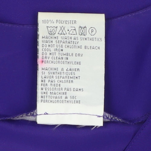Alexon Women's Purple Blouse, Size 10, V-Neck, Long Sleeve