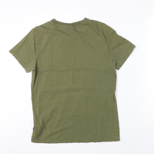 Adidas Men's Green XS Cotton Graphic T-Shirt