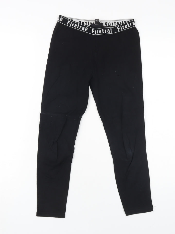 Firetrap Girls Black Ankle Leggings 11-12 Years