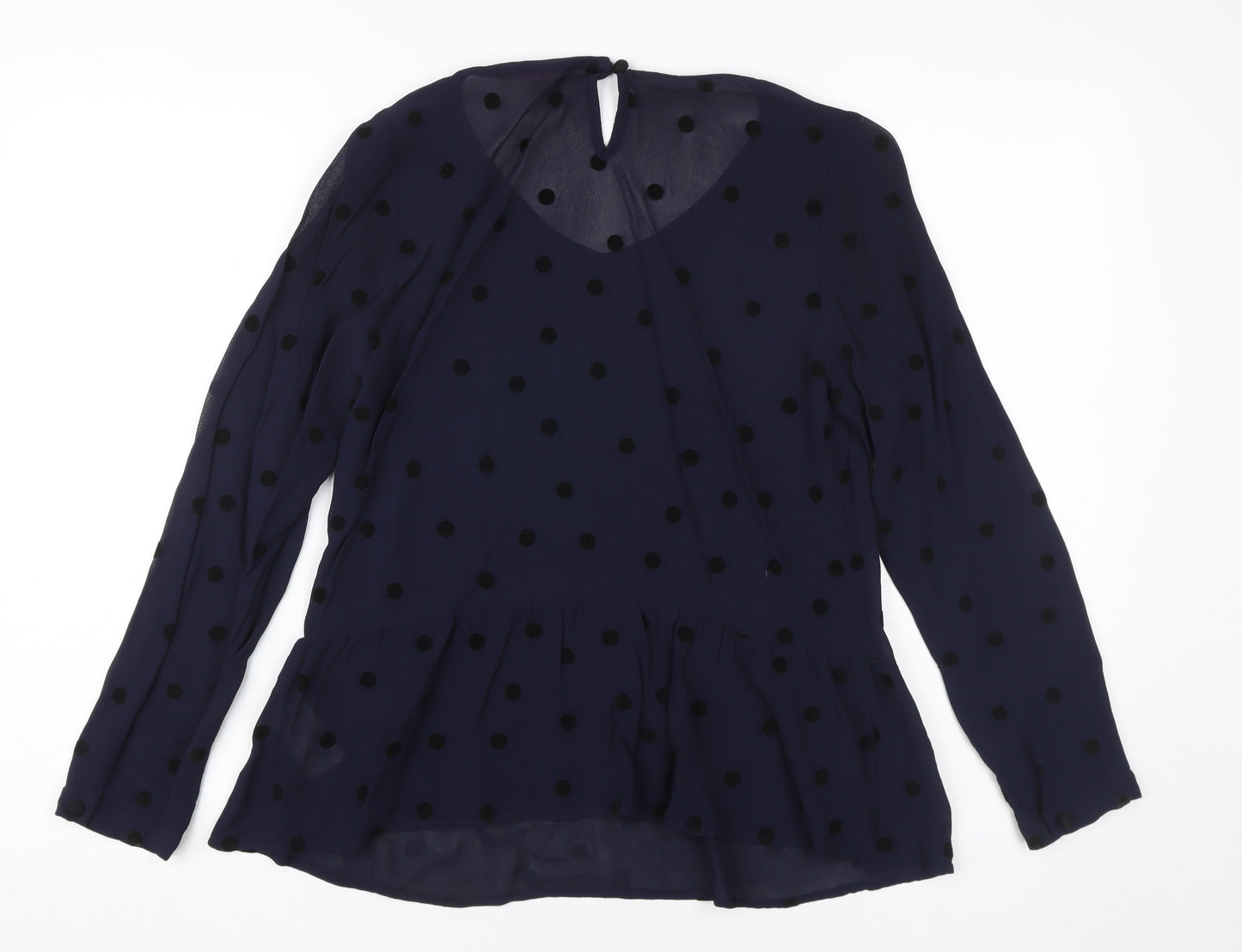 White Stuff Women's Black Polka Dot Blouse, Size 8