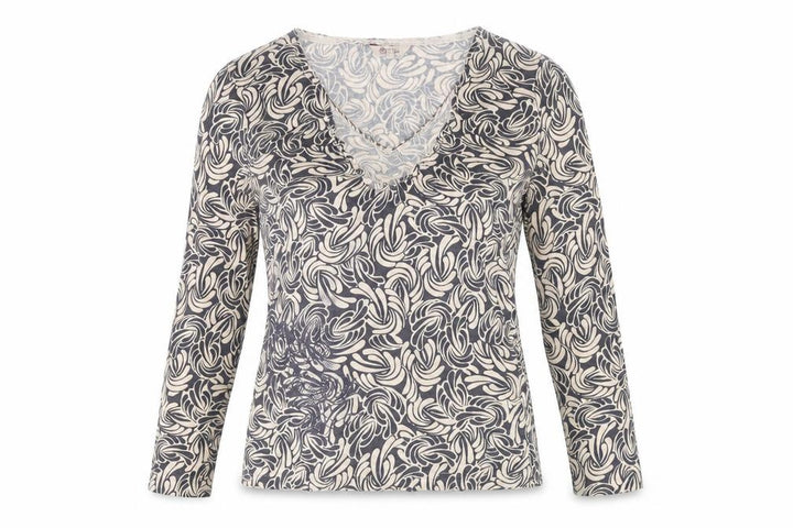 FatFace Women's Beige Geometric Tunic Blouse Size 12