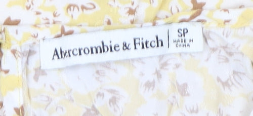 Abercrombie & Fitch Women's Yellow Floral A-Line Dress S