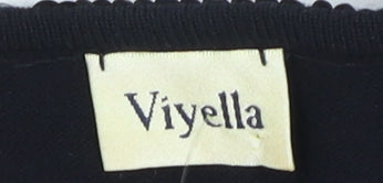 Viyella Women's Black Sequin V-Neck Jumper XL