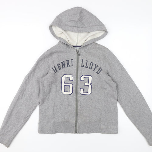 Henri Lloyd Unisex Grey Full Zip Hoodie Size 2