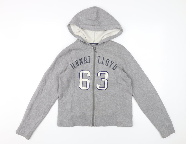 Henri Lloyd Unisex Grey Full Zip Hoodie Size 2