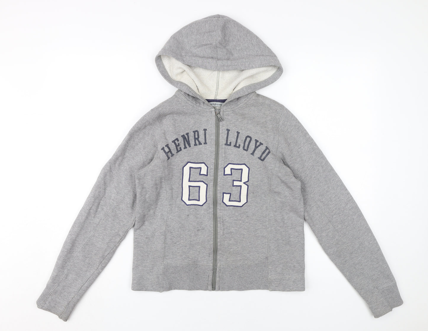 Henri Lloyd Unisex Grey Full Zip Hoodie Size 2