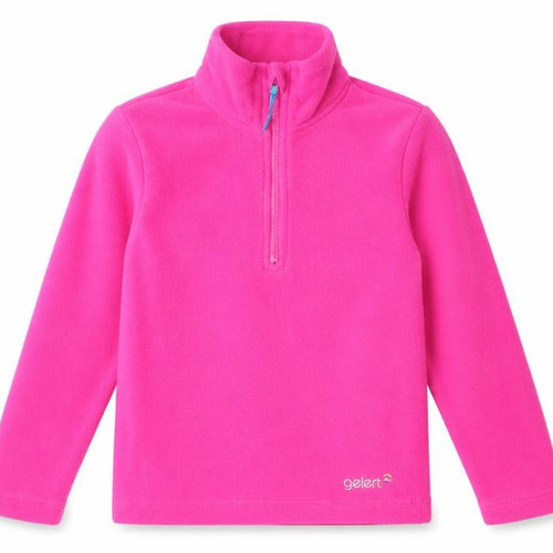 Gelert Girls' Pink Fleece Sweatshirt 9-10 Years, Mock Neck, 1/2 Zip