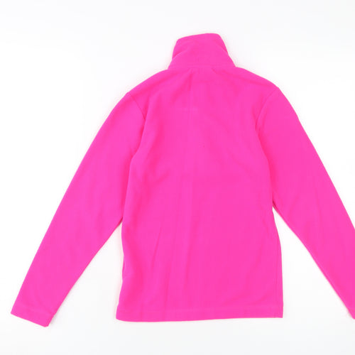 Gelert Girls' Pink Fleece Sweatshirt 9-10 Years, Mock Neck, 1/2 Zip