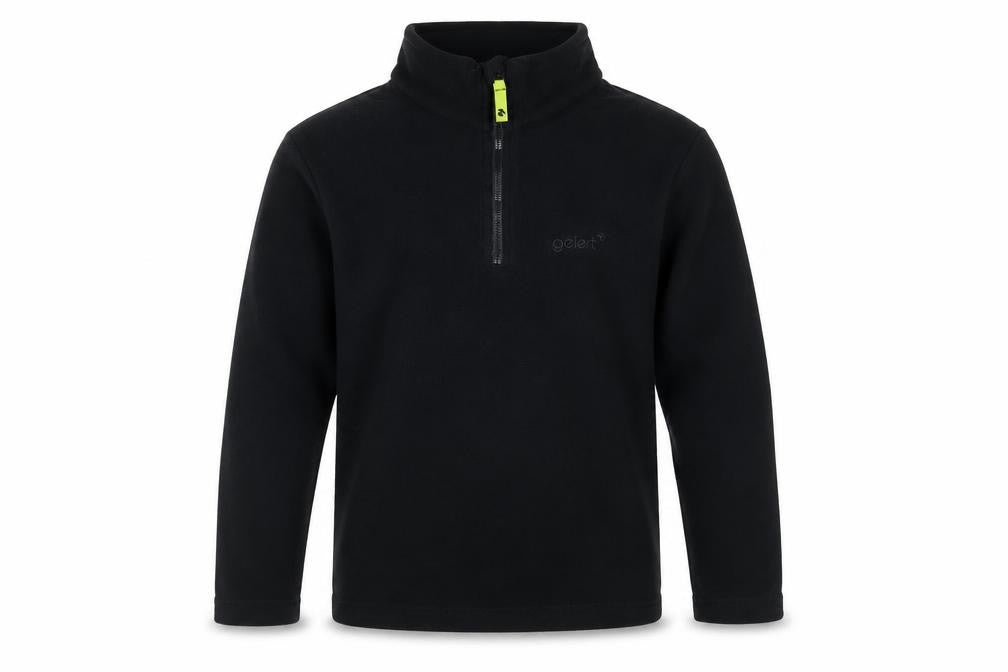 Front view of Gelert boys’ black fleece pullover hoodie 13 years