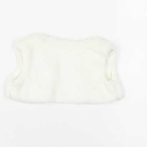 Mandamay Girls' White Waistcoat 3-6 Months Sleeveless Casual