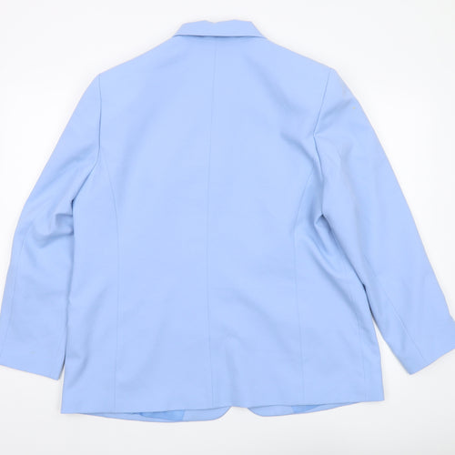 Eastex Women's Blue Single-Breasted Jacket, Size 18