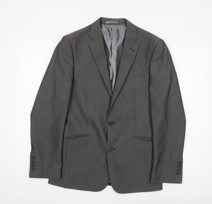 1860 Men's Grey Slim Fit Blazer 36S, Formal, Excellent