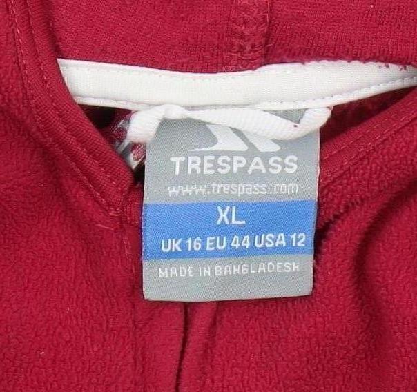 Trespass Women's Red Fleece Jacket XL - Casual Outdoor Wear