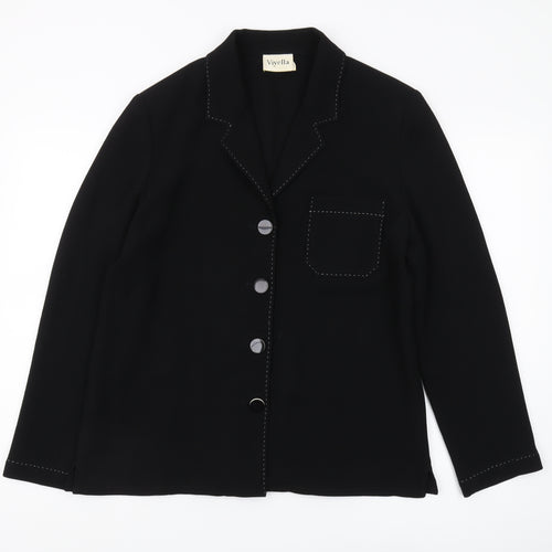 Viyella Women's Black Blazer, Size 12, Regular Fit