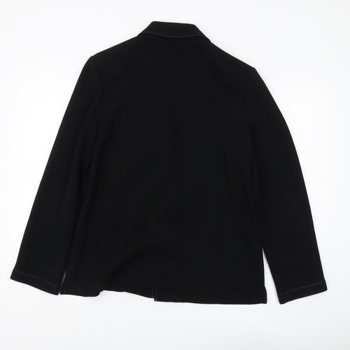 Viyella Women's Black Blazer, Size 12, Regular Fit