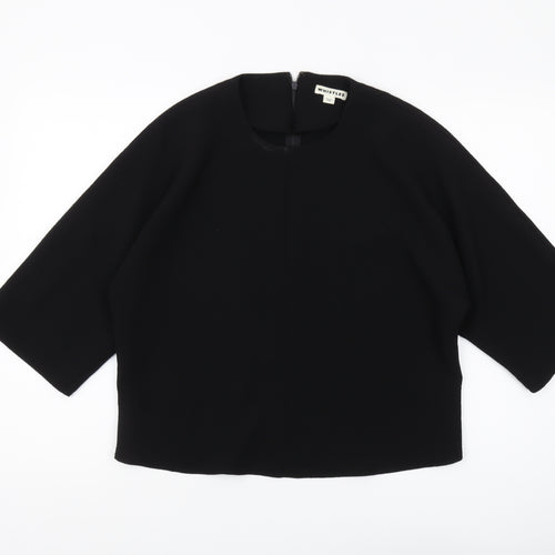 Whistles Women's Black Blouse 3/4 Sleeve