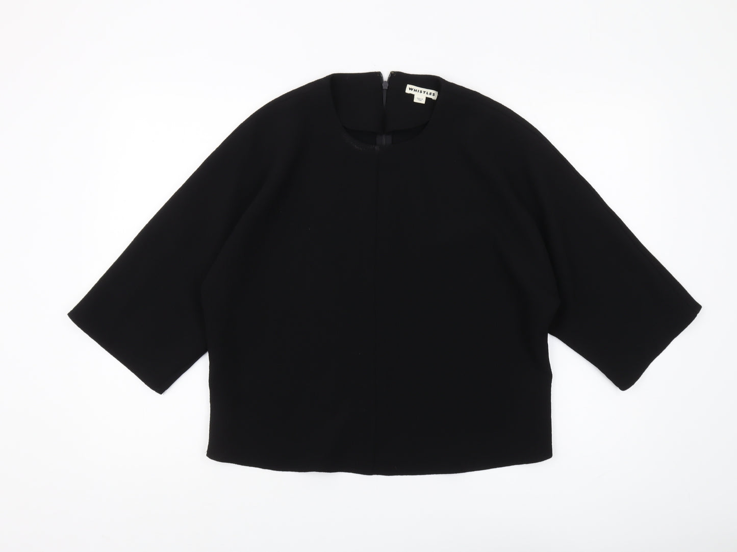 Whistles Women's Black Blouse 3/4 Sleeve