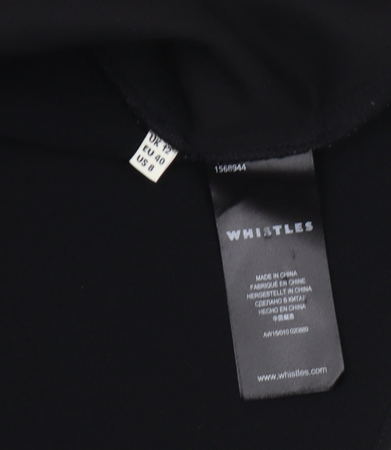 Whistles Women's Black Blouse 3/4 Sleeve