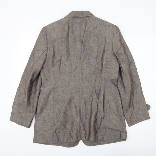 Windsmoor Brown Women's Blazer, Size 10, Linen Blend