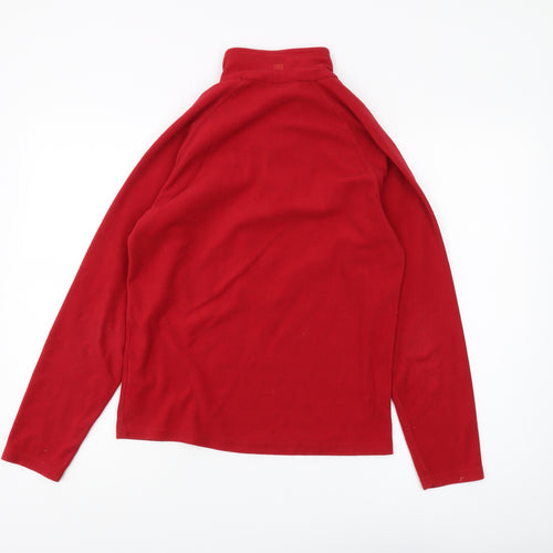 Mountain Warehouse Unisex Red XS Fleece Pullover Sweatshirt