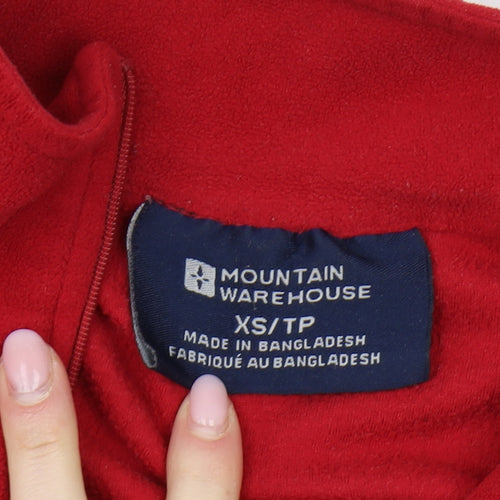 Mountain Warehouse Unisex Red XS Fleece Pullover Sweatshirt