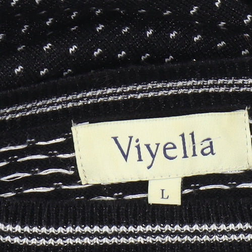 Viyella Women's Black Polka Dot Pullover Jumper L