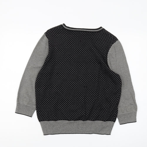 Viyella Women's Black Polka Dot Pullover Jumper L