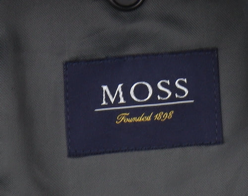 Moss Men's Black Suit Jacket, Size 44, Short Fit